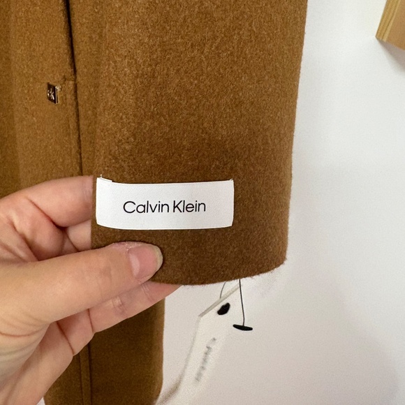 NWT CALVIN KLEIN STRETCH TRENCH COAT. Size large - Picture 4 of 9